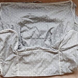Pottery Barn My First size Anywhere Chair Cover Gray Polka Dot